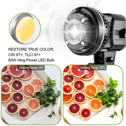 GVM LS-p80s Luz LED de Video 5600K Kit 1 Luz con Softbox y Soporte