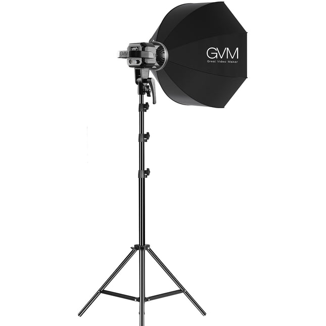 GVM LS-p80s Luz LED de Video 5600K Kit 1 Luz con Softbox y Soporte