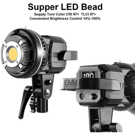 GVM LS-p80s Kit de Luz LED para Video 5600K 3100 lux con Filtros y Soportes