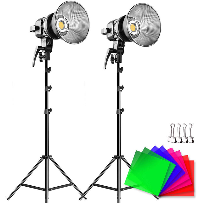 GVM LS-p80s Kit de Luz LED para Video 5600K 3100 lux con Filtros y Soportes