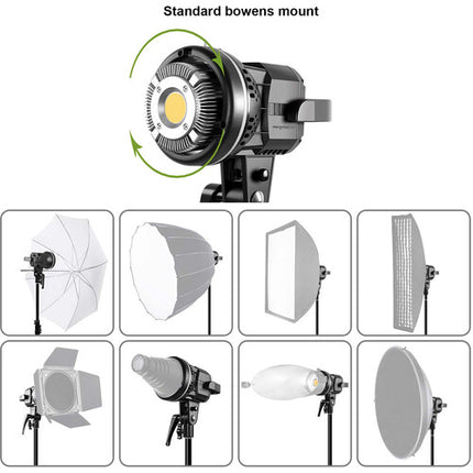 GVM P80S Kit de Iluminación LED 4 Luces 5600K con Sombrillas y Fondos