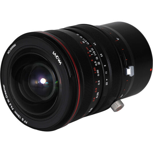 Venus Optics Laowa 15mm f4.5R Zero-D objetivo Shift para Canon RF con 11mm desplazamiento y diafragma f4.5-f22