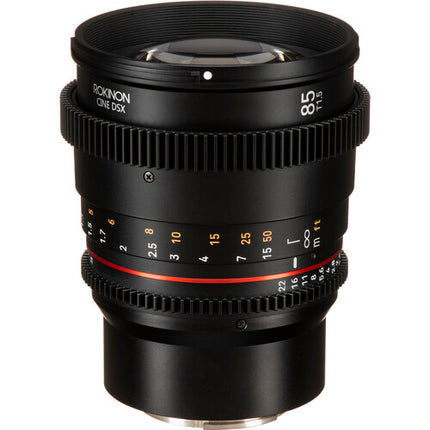 Rokinon 85mm T1.5 Lente Cine Full Frame con Montura E y Parasol