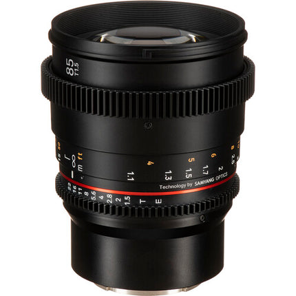 Rokinon 85mm T1.5 Lente Cine Full Frame con Montura E y Parasol