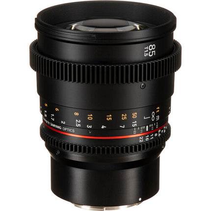 Rokinon 85mm T1.5 Lente Cine Full Frame con Montura E y Parasol