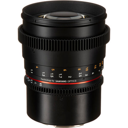 Rokinon 85mm T1.5 DSX Lente de Cine Full-Frame con Iris de 9 Palas y Parasol