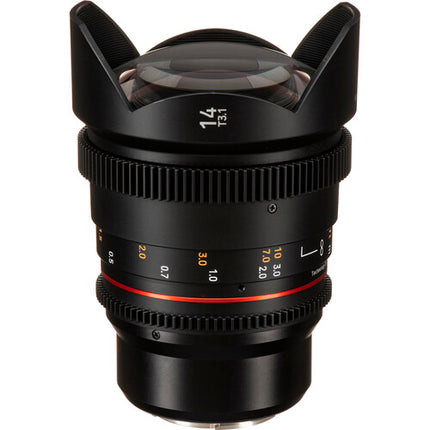 Rokinon 14mm T3.1 Lente Cine Ultra Gran Angular APS-C Fuji X con Estuche