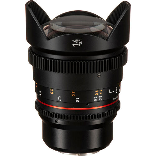 Rokinon 14mm T3.1 Lente Cine Ultra Gran Angular APS-C Fuji X con Estuche