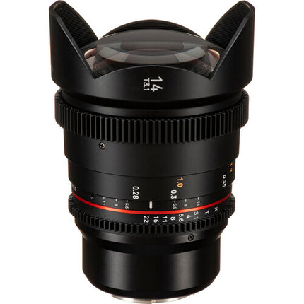 Rokinon 14mm T3.1 Lente Cine Ultra Gran Angular APS-C Fuji X con Estuche