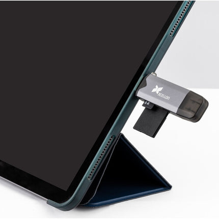 Xcellon Dual USB 3.2 Gen 1 Lector de Tarjetas con Keychain y USB-C USB-A