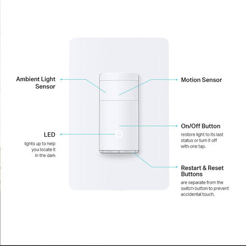 TP-Link KS200M Kasa Interruptor de Luz Wi-Fi con Sensor de Movimiento 2.4 GHz 2-Pack