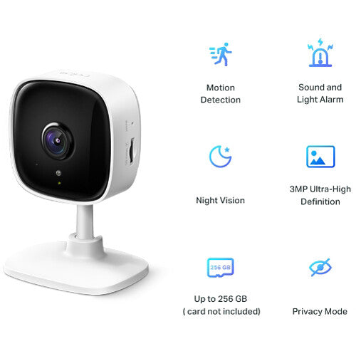 TP-Link Tapo C110 Cámara de Seguridad Wi-Fi 3MP 2304x1296 Visión Nocturna