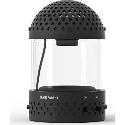 Altavoz portátil Bluetooth transparente con luz negro altavoz 2.5 pulg y batería 10 h