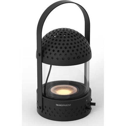 Altavoz portátil Bluetooth transparente con luz negro altavoz 2.5 pulg y batería 10 h