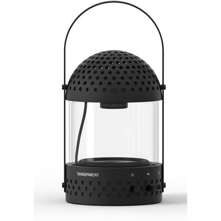 Altavoz portátil Bluetooth transparente con luz negro altavoz 2.5 pulg y batería 10 h