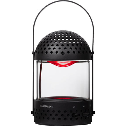Altavoz portátil Bluetooth transparente con luz negro altavoz 2.5 pulg y batería 10 h
