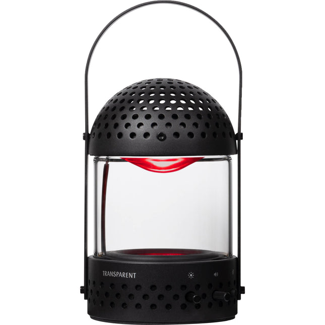 Altavoz portátil Bluetooth transparente con luz negro altavoz 2.5 pulg y batería 10 h