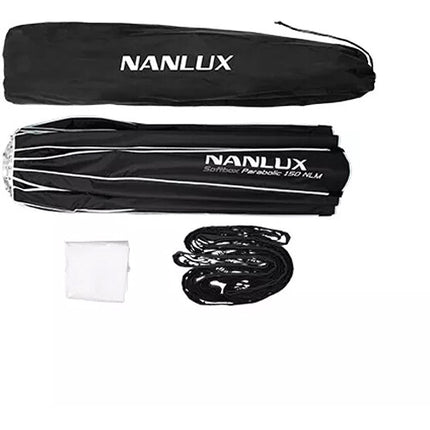 Nanlux Softbox Parabólico 59 pulgadas Interior Plata con Rejilla Eggcrate y Difusores