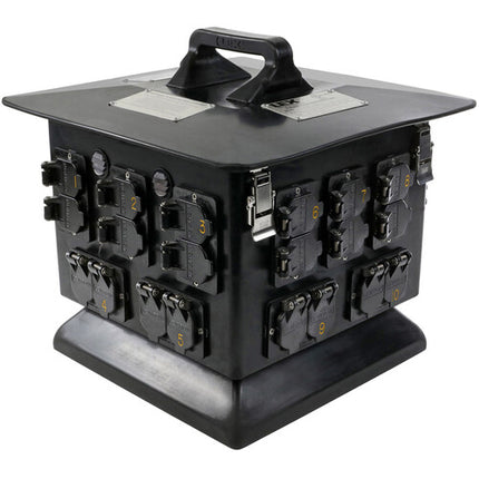 Lex Products PowerHOUSE 100A 3 Fase Caja de Distribución con 15 Tomas Dúplex