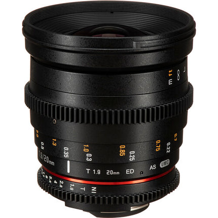 Rokinon Pack de Lentes Cine 20 35 50 85mm T1.5 T1.9 para Nikon F