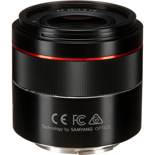 Rokinon AF 45mm f/1.8 FE Lente para Sony E Full Frame f/1.8-22