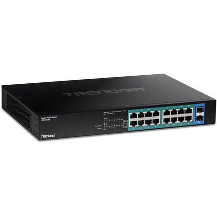 TRENDnet TPE-TG182 Switch de Red no Gestionado 16 Puertos PoE+ 240W Rackmount