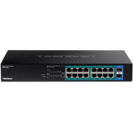 TRENDnet TPE-TG182 Switch de Red no Gestionado 16 Puertos PoE+ 240W Rackmount