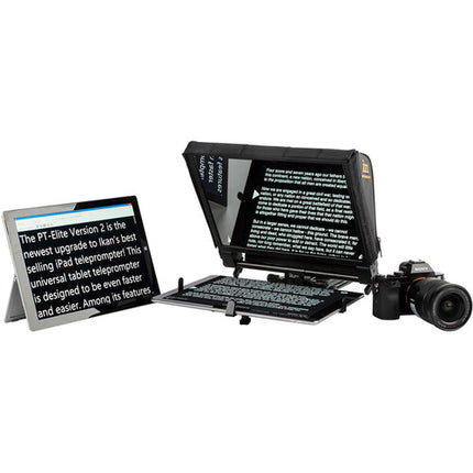 ikan Elite Pro Universal Teleprompter para Tablets Grandes con Control Remoto y Estuche Rígido Rodaje