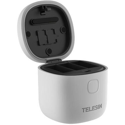 TELESIN Caja Cargadora Baterías 3 Pilas y Lector TF para GoPro HERO9/10