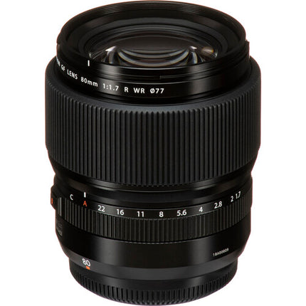 FUJIFILM GF 80mm f1.7 R WR Lente Medio Formato Apertura f1.7 a f22