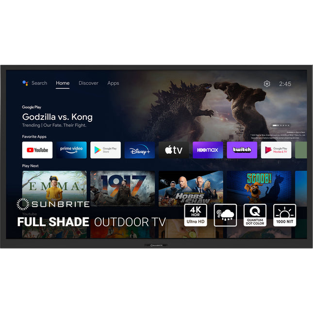 SunBriteTV Veranda 3 55 pulgadas TV LED Quantum Dot 4K 120 Hz para exteriores