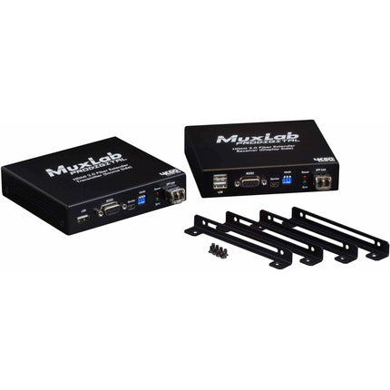 MuxLab Single-Mode HDMI 2.0 Extensor de Fibra Kit 4K 60Hz HDR 10km