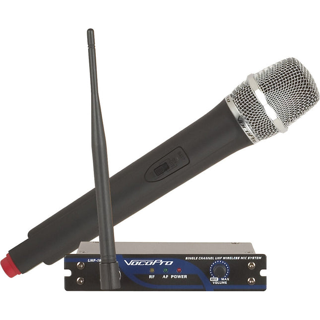 VocoPro UHF-18 Micrófono Inalámbrico de Mano 915 MHz Alcance 150 ft
