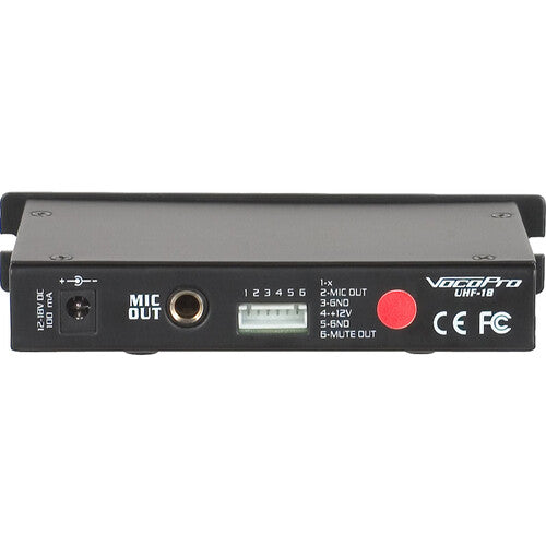 VocoPro UHF-18 Micrófono Inalámbrico de Mano 915 MHz Alcance 150 ft