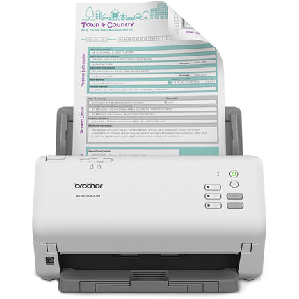 Brother ADS-4300N Escáner de Escritorio Profesional 40 ppm 80 Hojas ADF