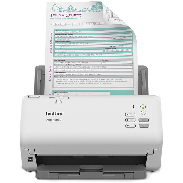 Brother ADS-4300N Escáner de Escritorio Profesional 40 ppm 80 Hojas ADF