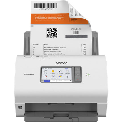 Brother ADS-4900W Escáner de Escritorio Inalámbrico 60 ppm ADF 100 hojas