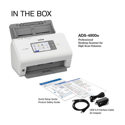 Brother ADS-4900W Escáner de Escritorio Inalámbrico 60 ppm ADF 100 hojas