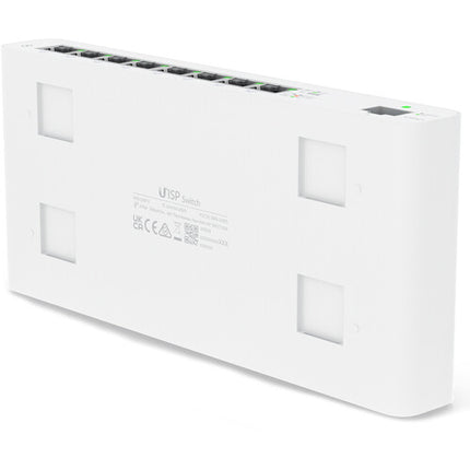 Ubiquiti UISP Switch de Red Gestionado 8 Puertos Gigabit PoE 110W Power Budget Kit de Montaje en Pared