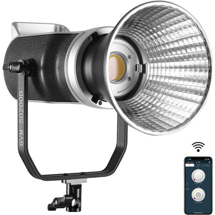 GVM SD200D Bi-Color LED Luz Monolight 64600 Lux 3200-5600K con Reflector y Difusor