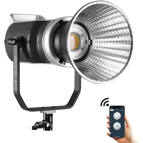 GVM SD300D Bi-Color LED Monolight Luz bicolor 2700-7500K 56600 Lux con Reflector y Adaptador