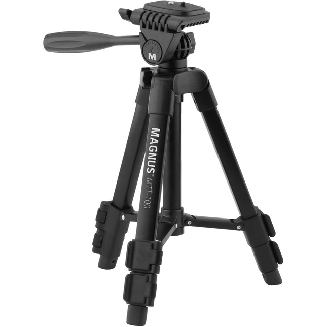 Tripode de Mesa Magnus MTT-100 24.7 Pulgadas Capacidad 2 Kg con Soporte para Smartphone y Montura GoPro