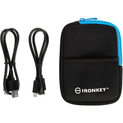 Kingston 960GB IronKey Vault Privacy 80 SSD Externo USB 3.2 Gen 1 250 MB/s con Estuche de Neopreno