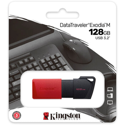 Kingston DataTraveler Exodia M Memoria USB 3.2 Gen 1 128GB Rojo 5-Pack