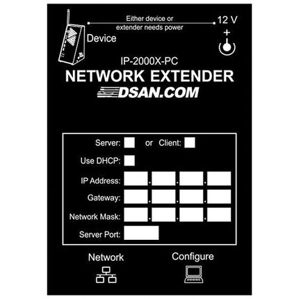 Dsan IP-2000X-PC Extensor de Red para PerfectCue con conexión RJ-45 y USB