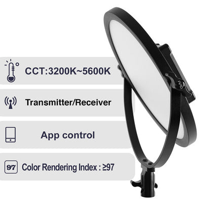 GVM Bi-Color Edge Panel de Luz LED Suave 10" 800 Lux 3200-5600K