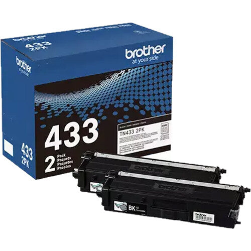 Cartucho de tóner negro Brother TN433 alto rendimiento 2 unidades para impresoras Brother