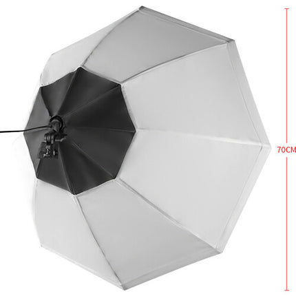 Raya Octagonal Softbox Plegable 27.6" con Casquillo E27 y Difusor
