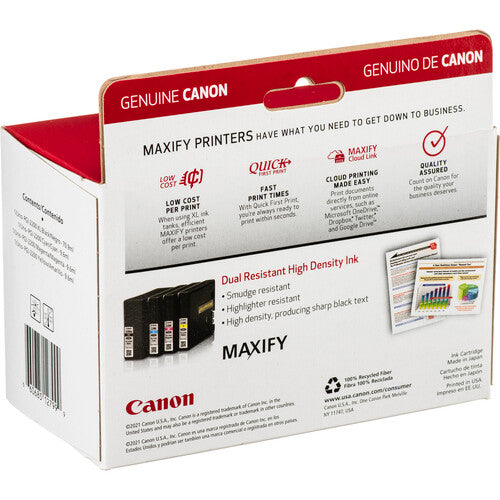 Canon PGI-2200 XL Pack de Tinta 4 Colores para MAXIFY y PIXMA