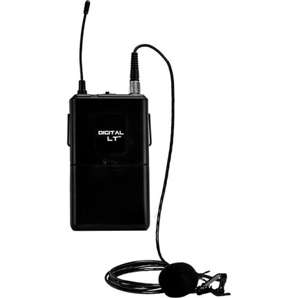 Nady DW-44-LT-HM Sistema inalámbrico de micrófonos UHF 4 canales con auriculares HM-3 y micrófonos lavalier 11 horas batería alcance 300 pies